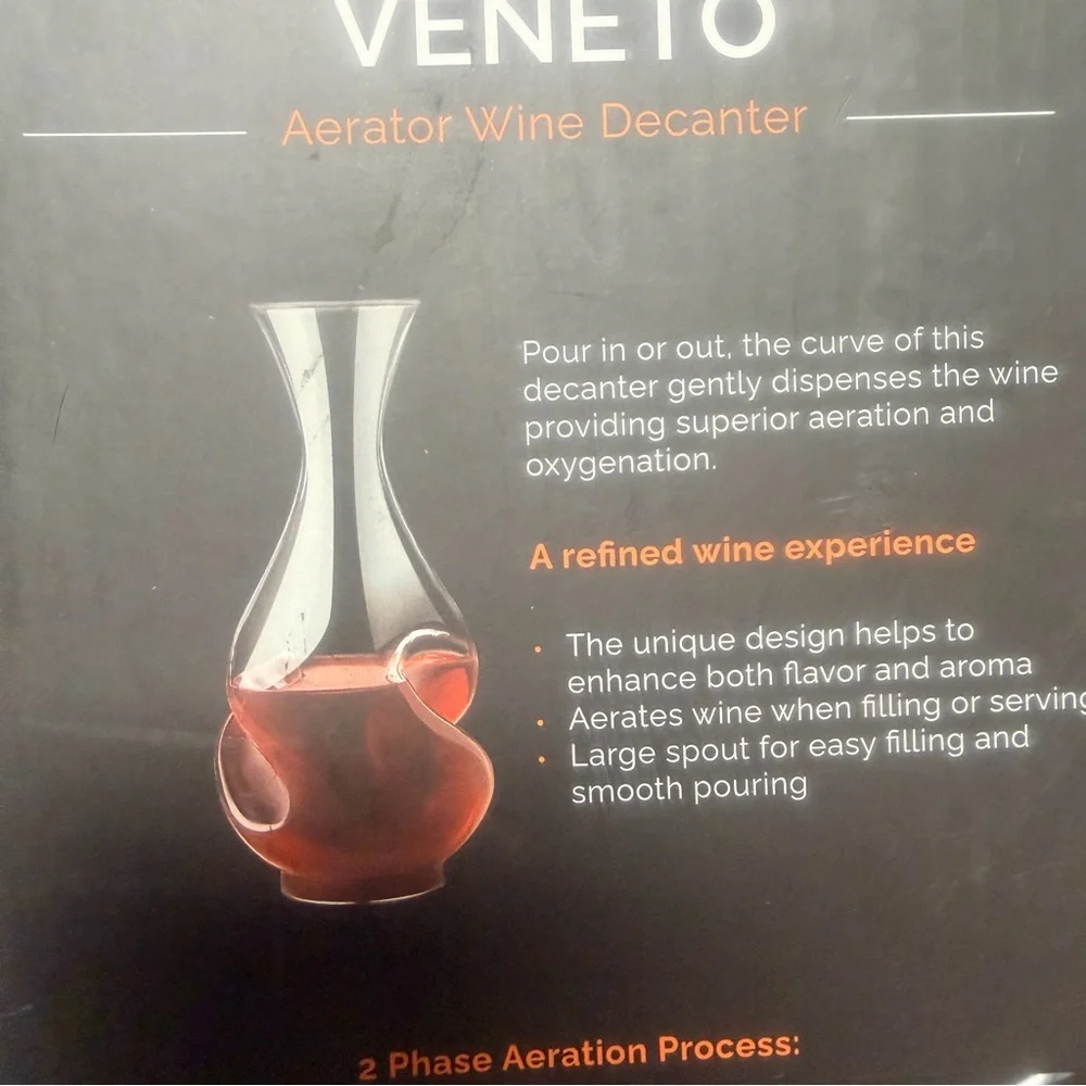 Nic & Syd Veneto Aerator Wine Decanter NEW